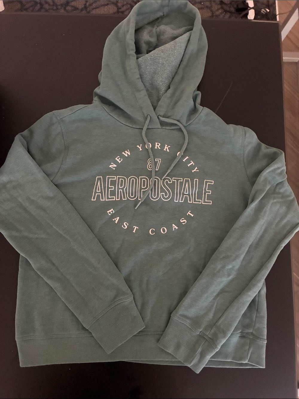 Aeropostale Woman’s Seafoam Green Crewneck Hoodie with East Coast Logo